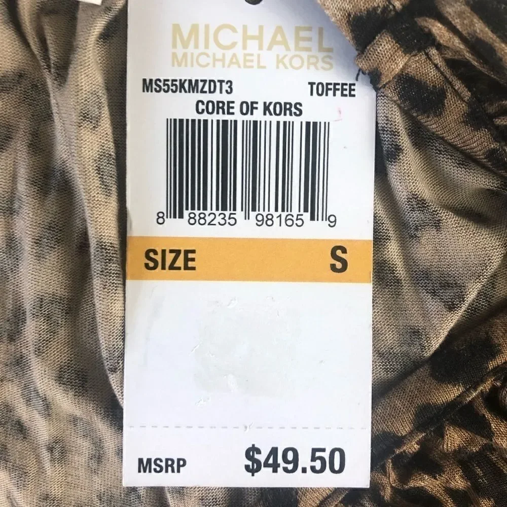 NWT Michael Kors Cheetah Top Size S